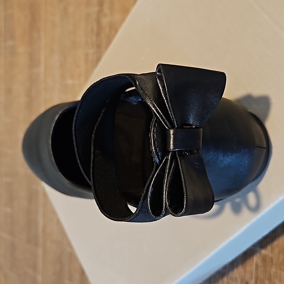 NEW Kenneth Cole Reaction Girls Black Ballerina Flats (Tap Stary) Size 3 - Picture 4 of 5